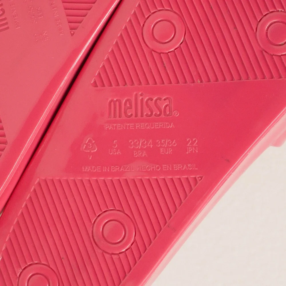 MELISSA Jelly Slide Sandals Water Friendly PVC Bubble Gum Scented Sz 5